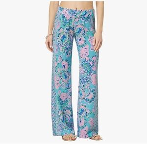 Lilly Pulitzer Bal Harbour Palazzo Pant Blue Horizon NWT